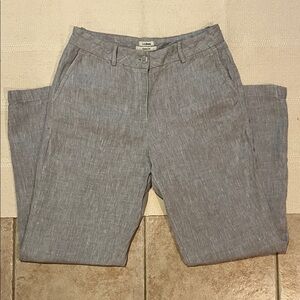 L.L. Bean Light Gray Linen Trousers